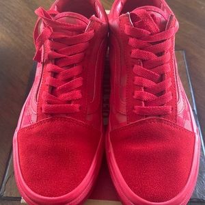 Vans old stool racing red/ check